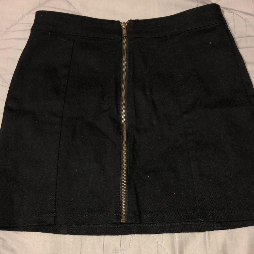 Black jean skirt